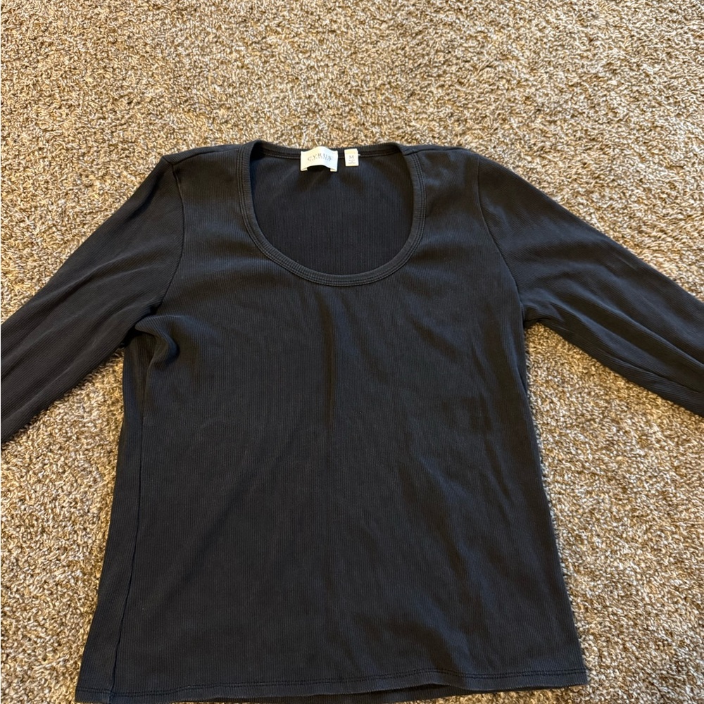 Cyrus Essential Charcoal Long Sleeve Top